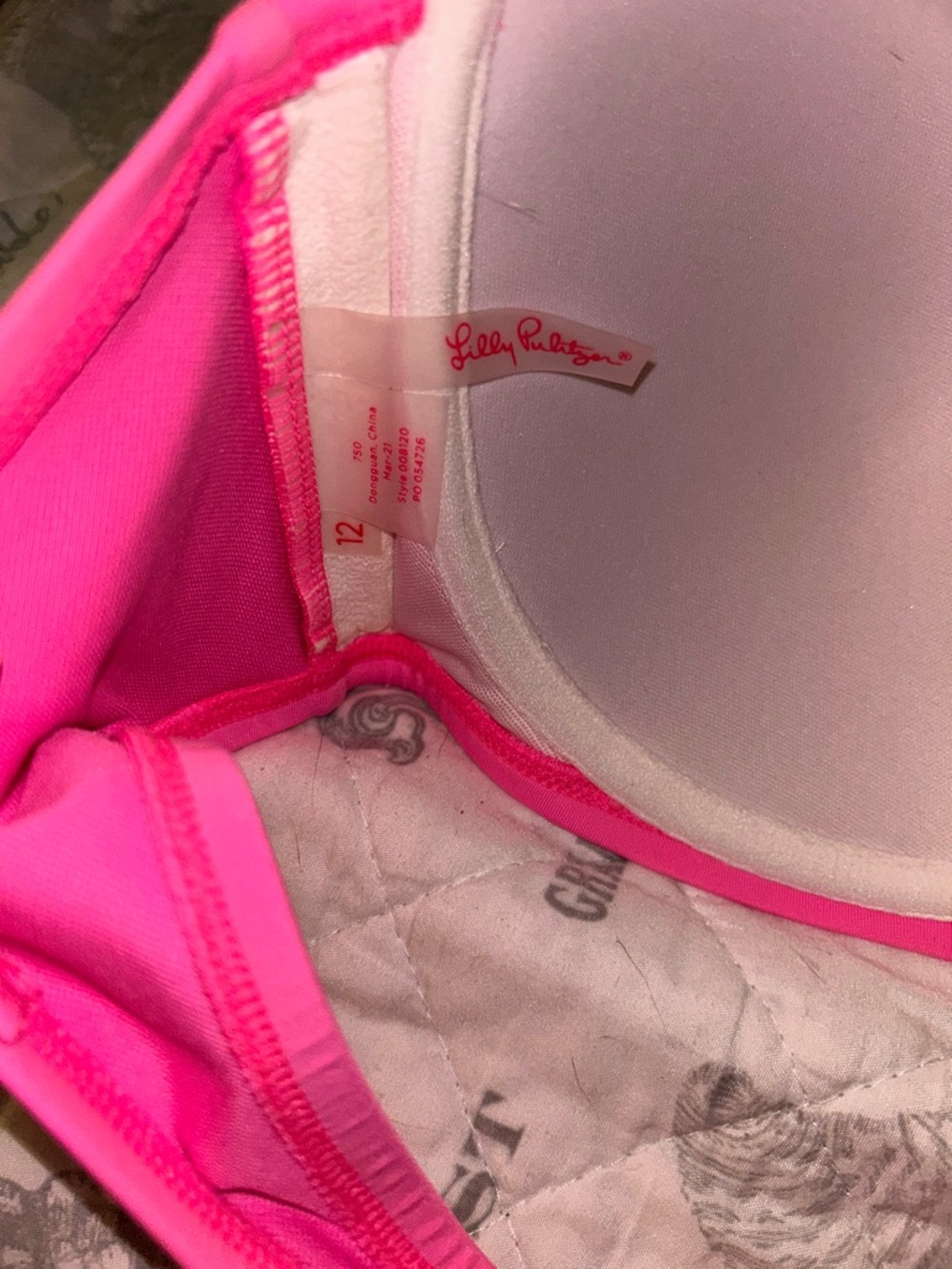 Lilly Pulitzer Strapless Bikini Set in Hot Pink. Size 12. - Picture 4 of 5